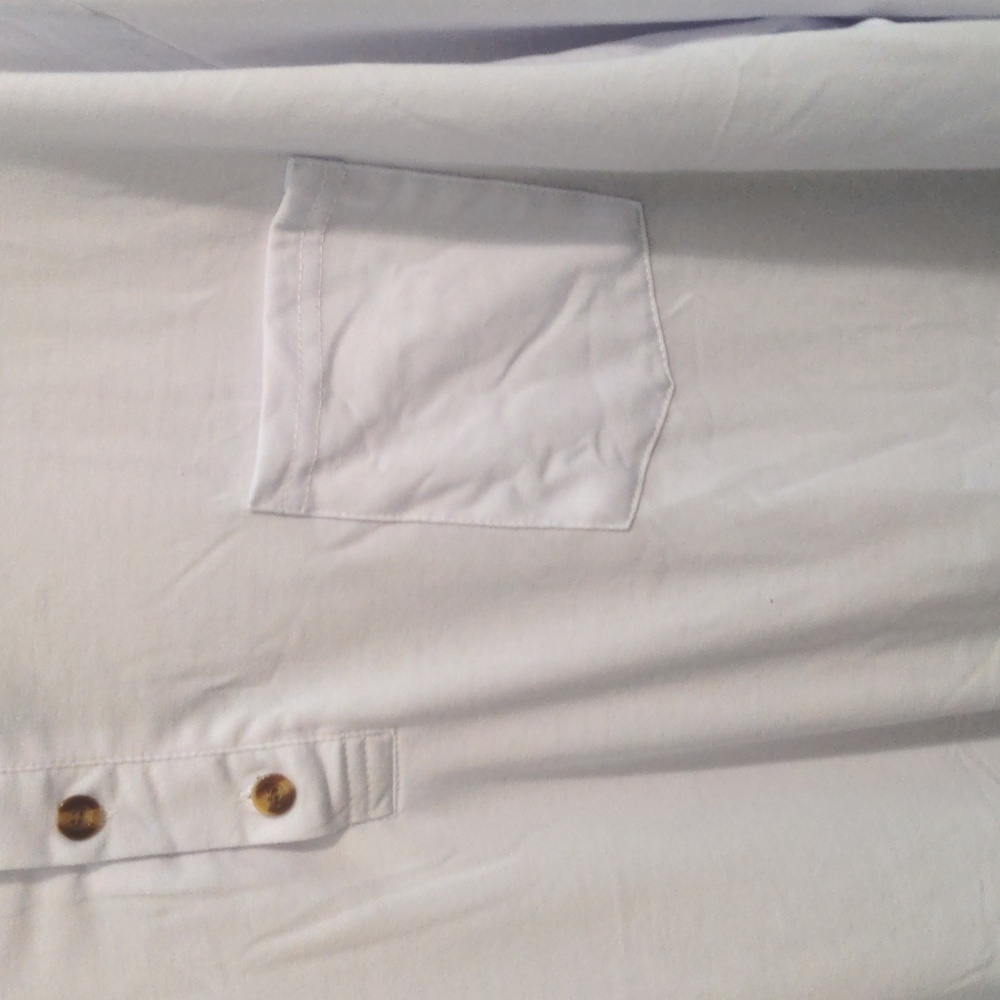 Uni Clau Men's Big & Tall Long Sleeve White Pocket T-shirt. Size 3 X - Picture 3 of 6